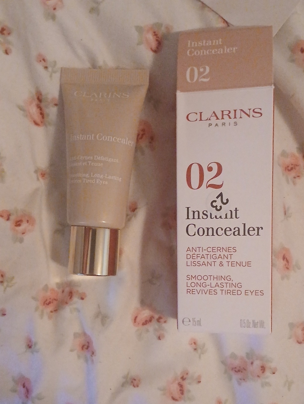 Clarins Instant Concealer 02 Natural Beige Tube & Box Large Tube!!